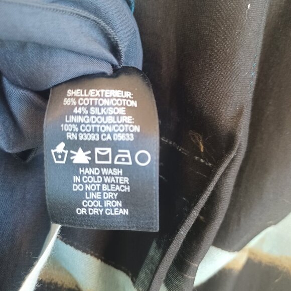 Nic + Zoe Skirt Blue Cotton Silk Blend Abstract Ombre Art to Wear Womens 8 Pet - Picture 8 of 10